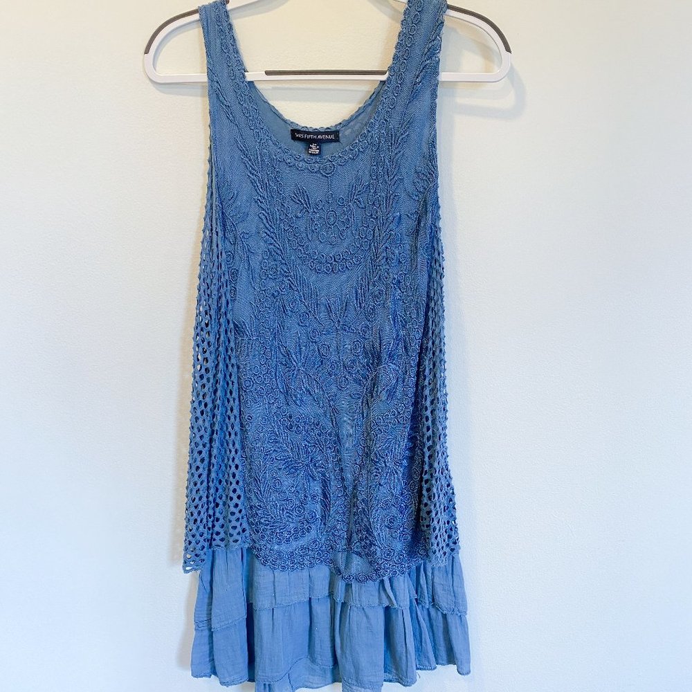 Blue Lace Mini Dress